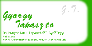 gyorgy tapaszto business card